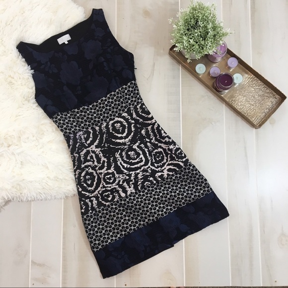 Adore Dresses & Skirts - Adore Patterned Colorblock Knit Back Dress